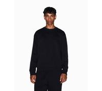 Armani Exchange Sudadera de Cuello Redondo para Hombre, diseño a Rayas, Color Negro, Talla M, Negro, M