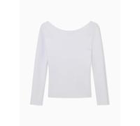 Armani Exchange Sudadera de Manga Larga para Mujer, Color Blanco, Talla S, Color Blanco., S
