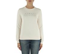 Armani Exchange Sudadera de Manga Larga para Mujer, Cuello Redondo, con Logotipo Frontal, ISO, XL