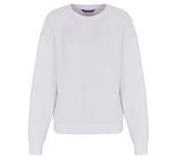 Armani Exchange Sudadera Esencial con Logotipo Bordado para Mujer, Cuello Redondo, Blanco (Optic), L