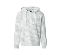 Armani Exchange Essential, All Over Logo Sudadera con Capucha, Off White/Ash Allover, L para Hombre