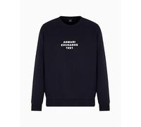 Armani Exchange Sudadera para Hombre con Logotipo en Negrita, Azul Oscuro, M