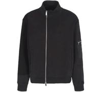 Armani Exchange Sudadera para Hombre, edición Negra, Bolsillo de Manga, Logotipo de Silicona, Negro, XL