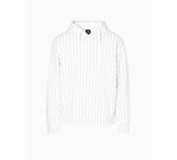 Armani Exchange Sudadera para Hombre, Esencial, Todo el Logotipo, Blanco, XXL, Off White/Ash Allover, XXL