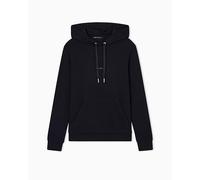 Armani Exchange Sudadera para Mujer con Logotipo Frontal en Tono, Negro, L