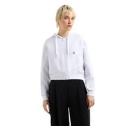Armani Exchange Icon Project, Small Logo Embroidery, Cropped Fit Sudadera, Blanco (Optic), M para Mujer