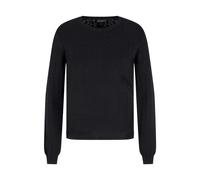 Armani Exchange Allover Monogram Logo Longsleeve Knit Top Suéter, Negro, M para Mujer