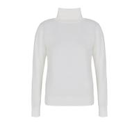 Armani Exchange - Suéter de Cuello Alto con Logo Bordado - Knitwear - Mujer - Blanco - M -