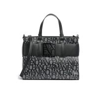 Armani Exchange Bolso Grande con Logotipo de Satchel Tote Bag, Big Mujeres, Beige/Black, Einheitsgröße