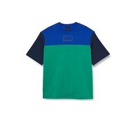 Armani Exchange Sustainable, Short Sleeves, Printed Logo, Cross Gender Polo Sweater, Azul/Verde/Negro, L Hombres