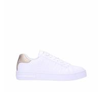 Armani Exchange Tenis con cordones para mujer, Op.blanco y dorado pálido, 39 EU