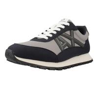 Armani Exchange Tenis Drop para hombre, Azul marino profundo/gris/campanilla, 42.5 EU