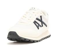 Armani Exchange Tenis Drop para hombre, Blanco roto/azul marino oscuro, 42.5 EU