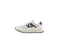Armani Exchange Tenis Drop para Hombre, Blanco Roto/Azul Marino Oscuro, 46 EU