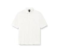 Armani Exchange The Grid, Sustainable, All Over Tonal Logo Polo, Blanco Crudo, XS para Hombre