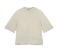 Armani Exchange - Top con Abertura en Mezcla de Lino y Viscosa - Tops - Mujer - Beige - M -