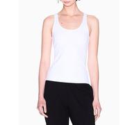 Armani Exchange Top de mujer sin mangas de cuello redondo. Blanco XS