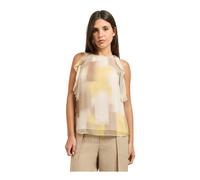 Armani Exchange - Top de viscosa con estampado abstracto y volantes - Blouses & Shirts - Mujer - Multicolor - XL -