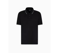 Armani Exchange Urban Heights, Contrast Tipping Polo, Negro, M Hombres