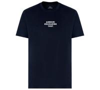 Armani Exchange Utility Edge, Embrodidered Logo Camiseta, Azul Oscuro, M Hombres