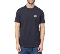 Armani Exchange Utility Edge, Sustainable, Eco-Leather Logo Patch Camiseta, Azul Oscuro, XL Hombres