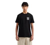 Armani Exchange Utility Edge, Sustainable, Printed Logo Lettering Camiseta, Negro, M Hombres