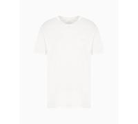 Armani Exchange Utility Edge, Tonal Logo Camiseta, Blanco Crudo, M Hombres