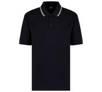 Armani Exchange Utitlity Edge, Collar Stripes, Embroidered Logo Polo, Negro, S Hombres