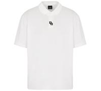 Armani Exchange Utitlity Edge, Sustainable, Embroidered Logo Patch Polo, Blanco Crudo, L para Hombre