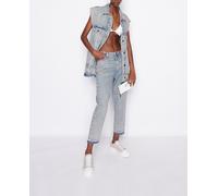 Armani Exchange Vaquero de mujer boyfriend J16 falso bajo. Azul claro 40 (28)