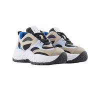 Armani Exchange Vedder, Chunky Sole, Overall Logo, Zapatillas Mujer, Mud Blue Black, 35 EU