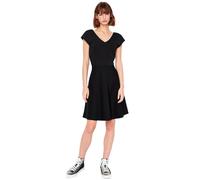 Armani Exchange Vestido Casual para Mujer con Logotipo Plateado, Negro, S