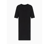 Armani Exchange Vestido con Logotipo Brillante para Mujer, Negro, XL