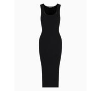 Armani Exchange Vestido de Mujer Arte Sella, sostenible, con Logotipo de Metal, Negro, L