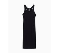 Armani Exchange Icon Project, Tank Dress, Small Logo Embroidery Vestido, Blanco (Optic), S para Mujer
