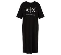 Armani Exchange Organic Fabric, Logo T-Dress Vestido Informal, Negro, S Mujeres