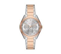 Armani Exchange Watch For Women, Quartz Multifunctional Movement and 36mm Case Size with Stainless Steel or Leather Strap