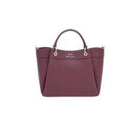 Armani Exchange Wave Medium Tote with Webb Strap, Shopping M Mujer, Talla única, burdeos, Talla única