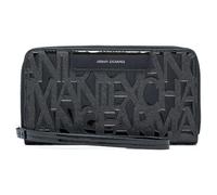 Armani Exchange Woman Liz Patent Zip Around Versatile Multi Pocket Including Zipped Pocket Black