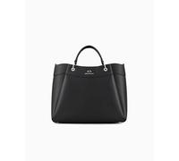 Armani Exchange Wave L Bolso de mano negro, imitación de cuero, mujer