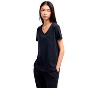Armani Exchange Women's Blue Edtion, Cuello en V, Parche con Logotipo, Ajuste Regular, Azul, S, Azul Marino, S