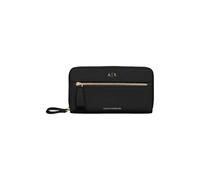 Armani Exchange Women's Diane, Embossed Logo, Zip Around, Black, Negro, Talla única