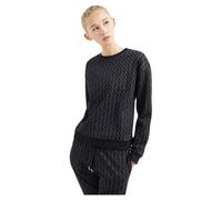 Armani Exchange Women's, Essential, All Over Logo,Sweatshirt, Black,S, Negro, S