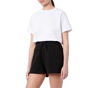 Armani Exchange Women's Essential - Pantalones Cortos híbridos con Logotipo Bordado, Logotipo Brillante en cordón, Negro, Talla M, Negro, M