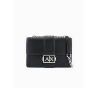 Armani Exchange Women's Jodie, Sustainable, Chain strap Crossbody, Negro, Negro, talla única