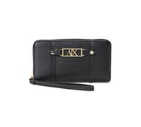 Armani Exchange Women's Polly Classic Metal Logo Wrist Band Accessory-Travel Wallet, Black