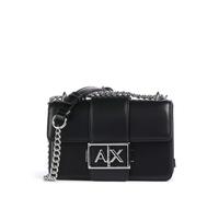 Armani Exchange Umhängetasche aus schwarzem mit silberfarbener Kette, AX-Verschluss