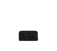 Armani Exchange Wristlet Round Zip, Bolsos para Mujer, Negro (Black), Talla única