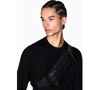 Armani Exchange Liam Riñonera negro, imitación de cuero, hombre