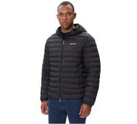 Armani Exchange de los hombres Chaqueta de plumas con logo en el pecho, Negro